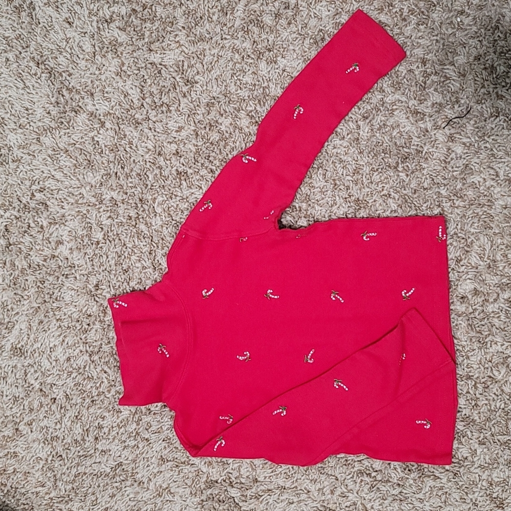 Lydia Jane candy cane turtle neck